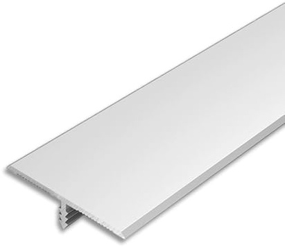 Perfil de transición de aluminio, en forma de T, 36 pulgadas, perfil de transición para alfombras a azulejos en puertas (plata, 33 mm)