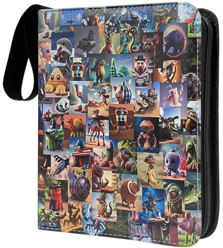 Álbum De Tarjetas Coleccionables Italiian Braiinrot, Tung Tung Tung Sahur | Transparente e Impermeable Carpeta De Tarjetas, Doble Cara De 4 Bolsillos, 50 Páginas Con Capacidad Para 400 Bolsillos