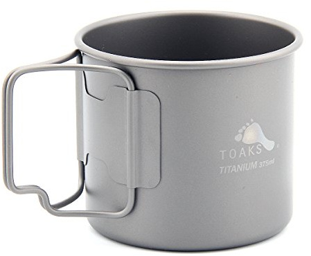 TOAKS Tazza di titanio portatile in titanio ultraleggero (375ml)