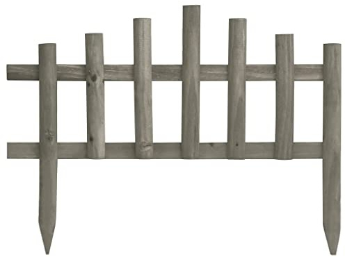 vidaXL 10x Tannenholz Rasenkante Beetumrandung Raseneinfassung Beeteinfassung Palisade Beet Begrenzung Einfassung Umrandung Zaun Garten 4,4m