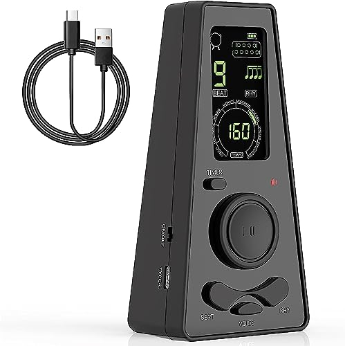 Digitales Metronom mit Hochauflösendem Farbbildschirm, Gesang und Zeiteinstellung. Geeignet für Gitarre, Bass, Klavier, Violine, Saxophon usw