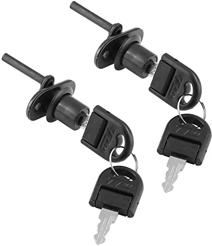 Jiozermi 2 Sets Zinc Alloy Drawer Lock with 2 Keys, Linkage Desk Lock, Replacement Lock for Showcase Cabinet Furniture