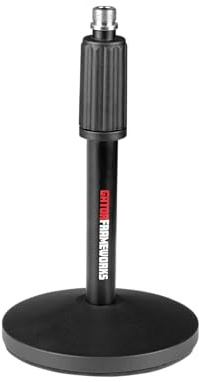 Gator Frameworks (2) Pack Desktop-Mikrofonständer mit (2) 10-ft XLR-Kabeln; (GFW-MIC-DESKTOP-2PK)