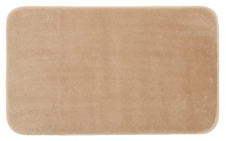Gözze - Premium Rutschfester Badteppich, RIO, 100% Microfaser, 50 x 70 cm - Sand