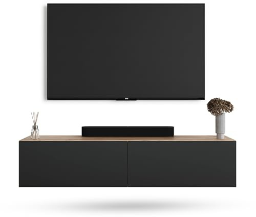 Planetmöbel West TV-Schrank, Fernsehtisch 140 cm lang, TV-Board