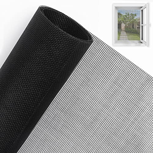 Insect Mesh, 250cm x 120cm Fly Screen Mesh for Covering Windows and Doors | 1.6mm*1.6mm Fine Mesh Size Keep Flies, Mosquitoes, Bugs & Insects Out, Black