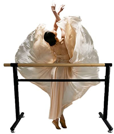 Ballettstange Tragbare doppelschichtige Ballettstange for Erwachsene und Kinder, Mobile Verlängerungsstange aus Eisen, geeignet for Tanzstudios und Fitnessstudios for den Heimgebrauch (Size : 1.5M/5F