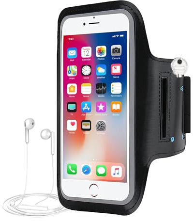 RICHDMI Fascia da Braccio Telefono Sportiva, Porta Cellulare Braccio, Fascia da Braccio da, Braccio per Smartphone,per iPhone 14 Pro Max/14 Pro /14/13/13 Pro/Galaxy S10+S10/S10e/S9 fino a 7