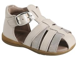 Vertbaudet Mädchen Baby Lauflern-Sandalen beige glanzeffekt 21