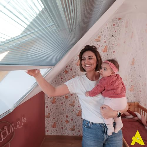 Store moustiquaire Avosdim pour fenêtre de Toit, recoupable Hauteur et Largeur (L1200 x H1600 mm)