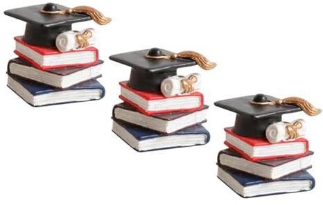 ifundom 3stücke Doktorhut Buch Cupcake Topper Abschlussfeier Dekoration Hochwertige Tortendeko Für Graduation Party Kreative Kuchenaufsätze Für Unvergessliche Momente