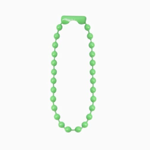 60 Stück 10cm Lang Etikettenkette Bunte Ballkette 2,4 mm Kugelkette Metall Hängekette Mit Verbindern Bead Chain Tag Kette für DIY Hängende Basteln Schlüsselanhänger Schmuckherstellung,Grün