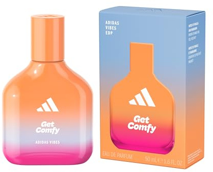 adidas Vibes Get Comfy Eau de Parfum för alla, avslappnande och bekväm, långvarig doft, vanilj och mandarin, 50 ml
