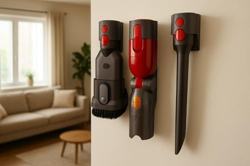 JL House 3er Pack Zubehör Wandhalterung Zubehörteile Halterung Kompatibel mit Dyson V15 V11 V10 V8 V7 Staubsauger, Aufsatzhalter Organizer