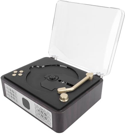 Lecteur CD, Lecteur de Musique CD Portable avec Télécommande, Lecture 8h et Double Haut-Parleur HiFi, Lecteur CD Vintage Compatible SPDIF USB AUX, Lecteur CD BT pour la Maison,