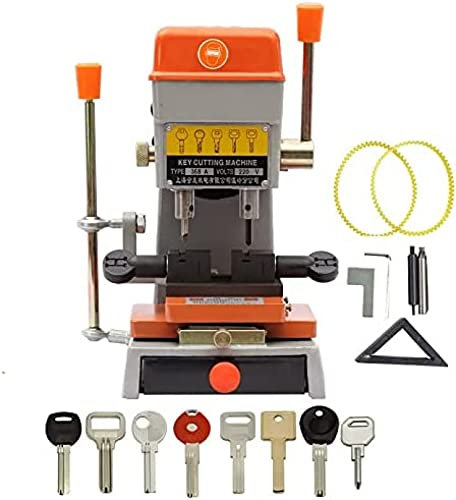 FLNOZAMZ 368A Vertical Key Cutting Machine, Locksmith Equipment Universal Key Copy Tool Duplicating Cutting Machine For Door And Car Lock Key