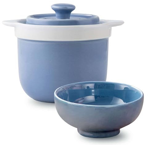 TGDGFKIAS una tazza di zuppa, Tazze da brodo, ciotole for zuppa con manici, tazza for zuppa da microonde con coperchio, ciotole for zuppa di cipolle francese(Blue)