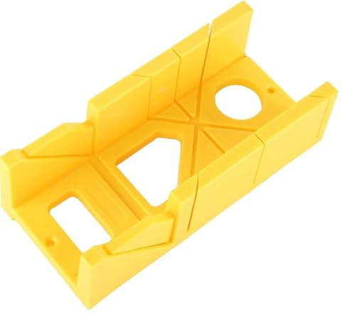 Pqahffowr Boîte à Onglets de 12 Pouces, Boîte à Onglets avec Graduation de Règle, Boîte de Coupe Prédéfinie à 45 Degrés et à 135 Degrés