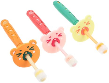 VALICLUD 3pièces Brosse à Dents Rotative Pour Garçon Fille Outil De Nettoyage Buccal Conception Ergonomique Nettoyage Profondeur