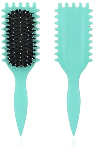KYLOS Curl Hair Brush, Lockenbürste, Curl Define Styling Brush, Curl Define Stylingbürste, Haarbürste Zum Entwirren Für Frauen (Grün),Bounce Curl Brush