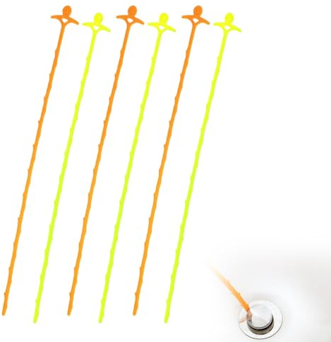 6 piezas de desatascador de tuberías, hurón desatascador de fontanería, desagüe para fregadero y ferret plumbing profesional, desatascador flexible, productos limpiadores adaptadores, para manguera de