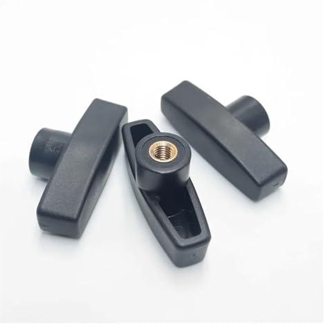 KSeSii 2/4 Stück M6 M8 M10 Schlitz-Handmuttern, Kopfdurchmesser 65 mm, Schraube, Messingkern, handfest, Flügelgriff, Sacklochgriff, Klemmknopf, Rändelmuttern(4pcs M10)