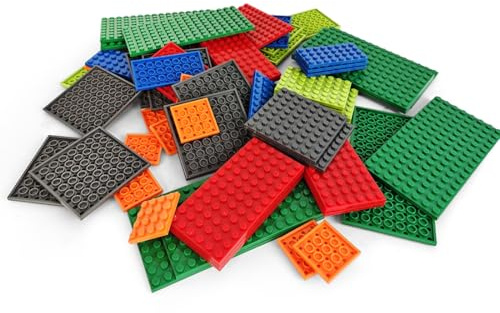 Set di 60 pannelli in 6 dimensioni ciascuno, 10 pezzi, Classic Basic, mattoncini da costruzione di alta qualità, compatibili con la maggior parte delle marche, per progetti di costruzione creativi