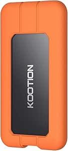 KOOTION Disque Dur Externe 1To, SSD Externe USB-C 1 to jusqu'à 2 000 Mo/s Disque SSD Externe Portable USB 3.2 Gen 2x2 avec Boîtier de Protection Antichoc et étanche - Compatible PC/Mac/Phone USB-C
