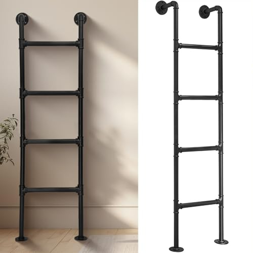 LWJQRSP Durable Wall-Mounted Iron Fire Ladder - 210.8 cm Straight Design Customizable 100-300 cm Perfect for Emergency Escape Cellars & Windows Ultimate Safety Solution