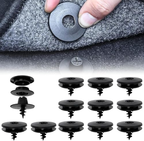 HABNI 12 Stück Auto Fußmatten Clip, Befestigungsclips Für Autoteppiche, Fußmatten Halter, 3-In-1 Universal Befestigungsclips Für Autoteppiche, Auto Fussmatten Fixclips, Befestigung Am Autoteppich