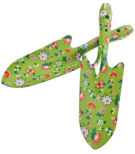 Mikikit Palas De Hierro para Macetas Estampadas 2 Piezas para Jardinería Doméstica Pequeñas Resistentes para Trasplante y Remover Tierra En Jardín Natural