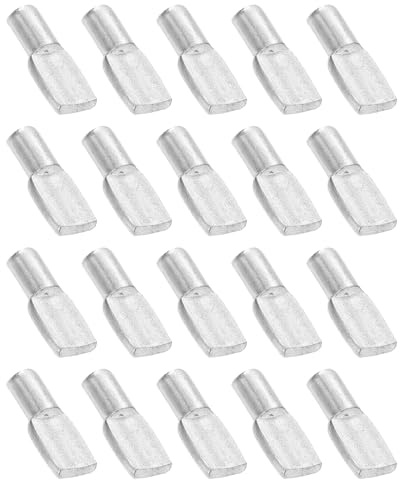 QUARKZMAN 20Stk Regalstifte 5mm Löffelform Metallische Regalhalterungen Für Küchenschränke Bücherregale Silber | Löffelform, Für Küchenschränke, Bücherregale