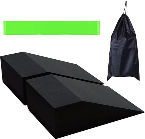 Dcfbkl Zeppe elastiche per piedi, per sollevamento pesi, squat, piattaforma antiscivolo, per allenamento di forza ed equilibrio