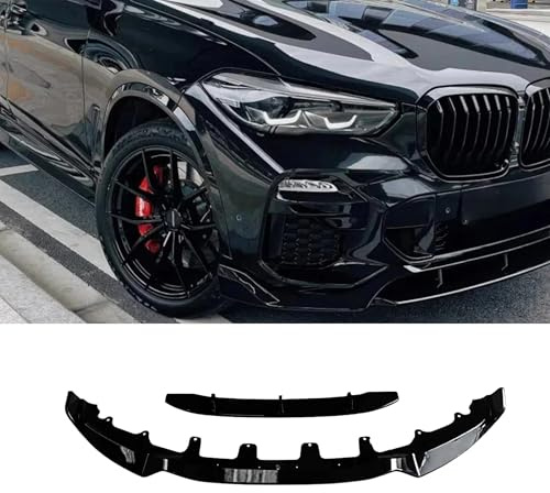CHIESMA Front Lip for BMW F15 X5 M Sport 2014-2018, Gloss Black GT-Style F15 X5 Front Bumper Lip ABS Front Splitter Air Dam Spoiler Protector