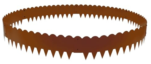 Bordo per prato in acciaio corten, bordo per aiuole, bordo in metallo, 102 x 25 cm, 6 pezzi nella confezione, bordo per aiuole, bordo prato (marrone)