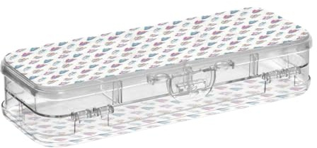 OWFKAY Transparentes Federmäppchen, großes Fassungsvermögen, Kunststoff-Federboxen, Schulbedarf, Kinder, Klassenzimmer, bunte Jet-Ski, jeweils mit