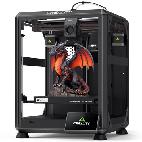 Creality K2 SE Impresora 3D compacta de sobremesa, impresión Multicolor con CFS, 500 mm/s, nivelación automática, Control de Vibraciones. Tamaño: 220x215x245 mm