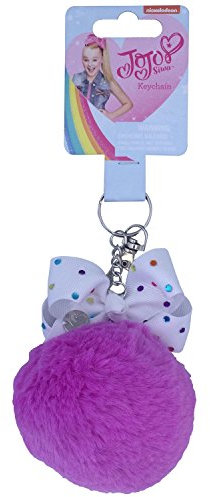 JoJo Siwa strass båge pom pom nyckelring flicka pompon nyckelhängare tillbehör