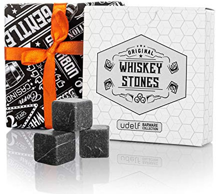 Hediyesepeti Whiskey Steine Set 12 Marmor Wiskey Eiswürfel Steine Für Alle Getränke, Geschenkbox-verpackung, Wiederverwendbare Whiskey Eiswürfel Mit Stoffzugbeutel, Geschenke Für Männer, Dunkelgrau