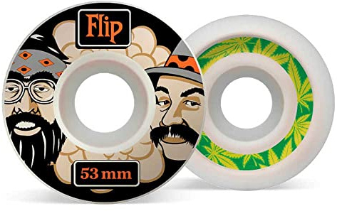 Flip Cutback Cheech & Chong Räder, 53 mm, 99 A, für Erwachsene, Unisex, Weiß (Weiß), Einheitsgröße