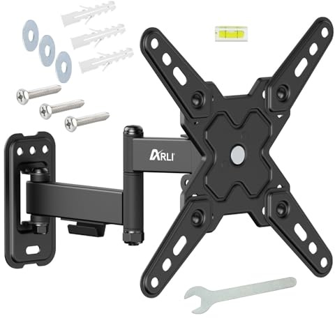 ARLI TV Wandhalterung für 13-42 Zoll schwenkbar & neigbar | Ausziehbare & drehbare VESA Halterung Wandabstand 66-274 mm | Universal Wandhalter für LED LCD OLED Curved Fernseher Gaming Monitor bis 43