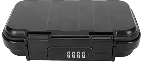 Safe Lock Box mit Zahlenschloss, Tragbarer Safe, Mini Reisesafe, 4 stelliges Passwort Zahlenschloss mit Abnehmbarem Stahldrahtseil, für Strandschlafsäle