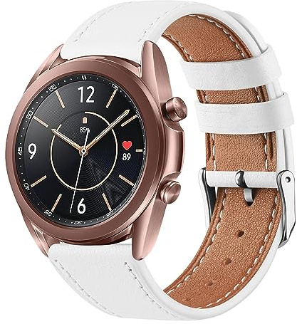 Vancle Armband für Samsung Galaxy Watch 3 41 mm, weiches atmungsaktives Leder Ersatzarmband für Samsung Galaxy Watch 3 41 mm