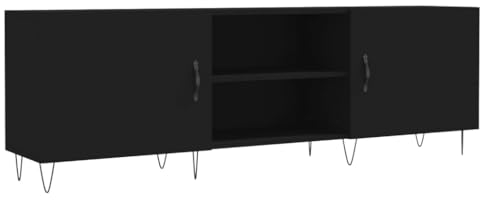 vidaXL Mobile Porta TV Nero 150x30x50 cm in Legno Multistrato, mobiletto, mobiletto HiFi, Mobile per dispositivi multimediali, Supporto TV