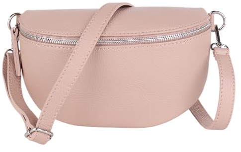 MIRROSI® Bauchtasche Damen, Made in Italy, Echtleder Umhängetasche Echtes Leder, Brusttasche, Crossbody Bag aus Echtem Leder, in 3 Größen erhältlich