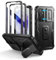 Dexnor for Samsung Galaxy A35 5g Case with Built-in Slide Camera Cover & Screen Protector & Kickstand, Heavy-Duty Shockproof Rugged Case Full-Body Bumper Protective - Black