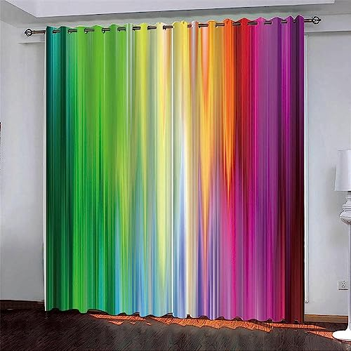 Verdunkelungsvorhänge Kräuselband Farbverlauf Set Kindergardinen Mädchen Verdunkelungsvorhänge Mit Ösen Blickdichter Kinderzimmer Schlafzimmer Vorhang-1X9L0U8Z0C6