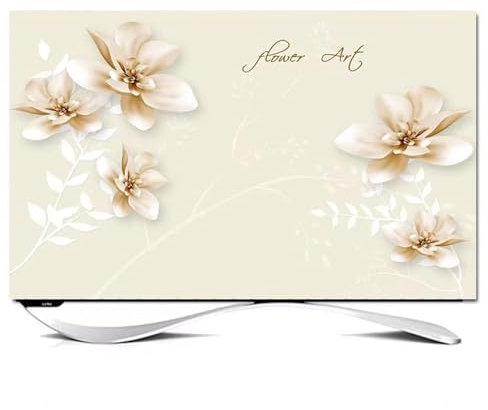 TV Screen Cover 32-85In, Dust TV Screen Cover, Universal TV Dust Cover 22-80 In, for LCD LED Plasma Television Art Printing Decor Flat Curved TV, Wall Mount/Curved/Desktop G,49-52in(118x70cm)