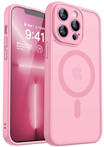 CANSHN für iPhone 13 Pro Max Hülle mit Kameraschutz, Rosa