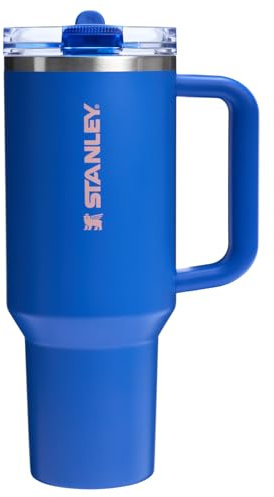 Stanley Quencher H2.0 Becher mit Griff und Strohhalm, 1,2 l, Flowstate 3-Positionen-Deckel, Becherhalter, kompatibel für Reisen, isolierter Edelstahlbecher, BPA-frei, Königsblau